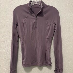 lululemon Its Rulu Run Cropped Half-Zip Womens Size 2 purple ash  Workout Yoga